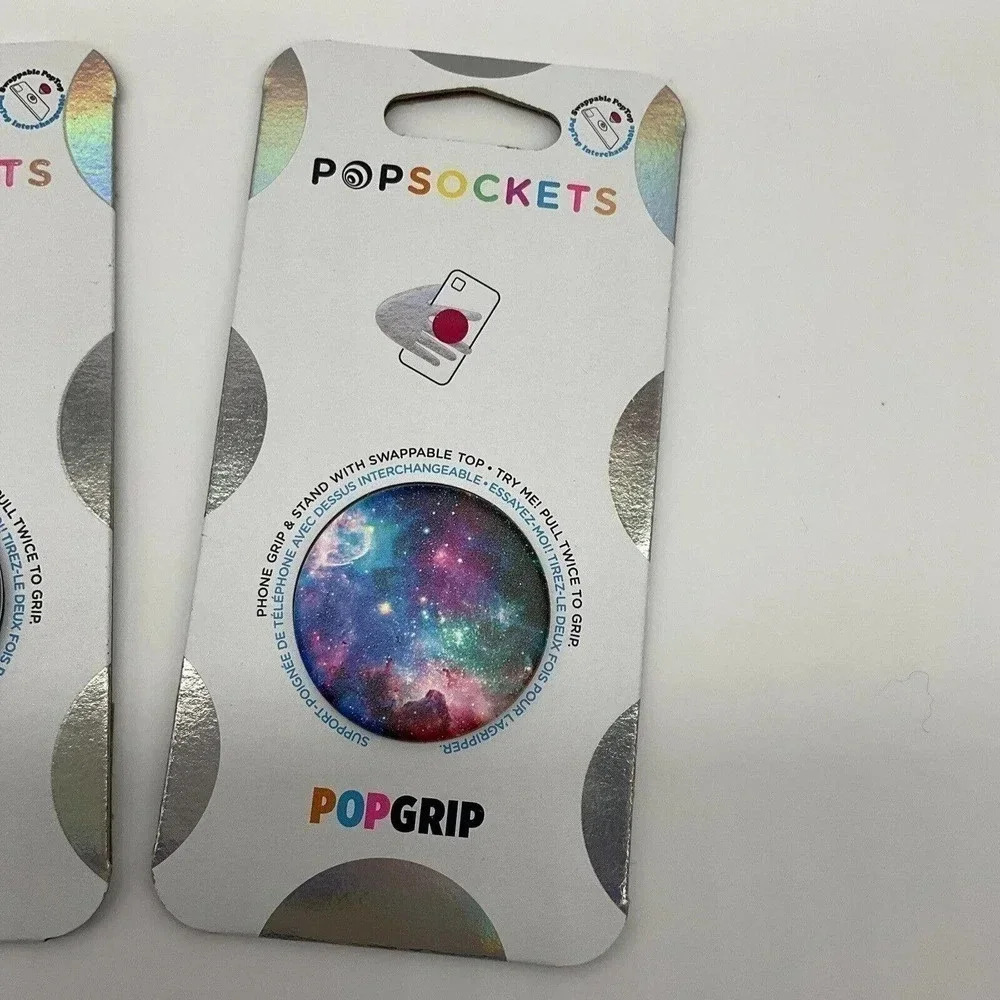Popsockets Set of 2 Blue Nebula Expandable Galaxy Phone Grip - Picture 3 of 4